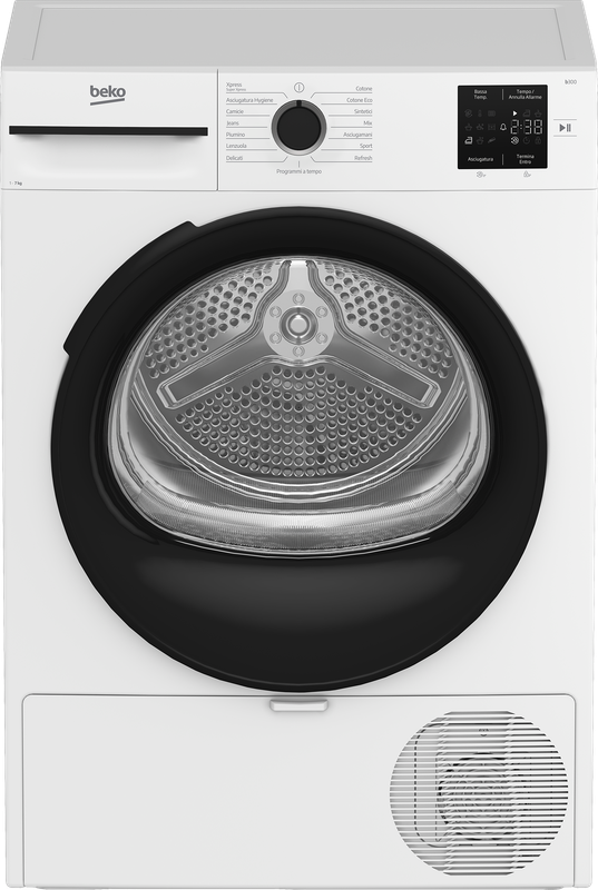Beko 7kg, Classe D, Linea Estetica NX, motore asincrono, Display digitale, colore Bianco, oblò Nero Beko 7kg, Classe D, Linea Estetica NX, motore asincrono, Display digitale, colore Bianco, oblò Nero