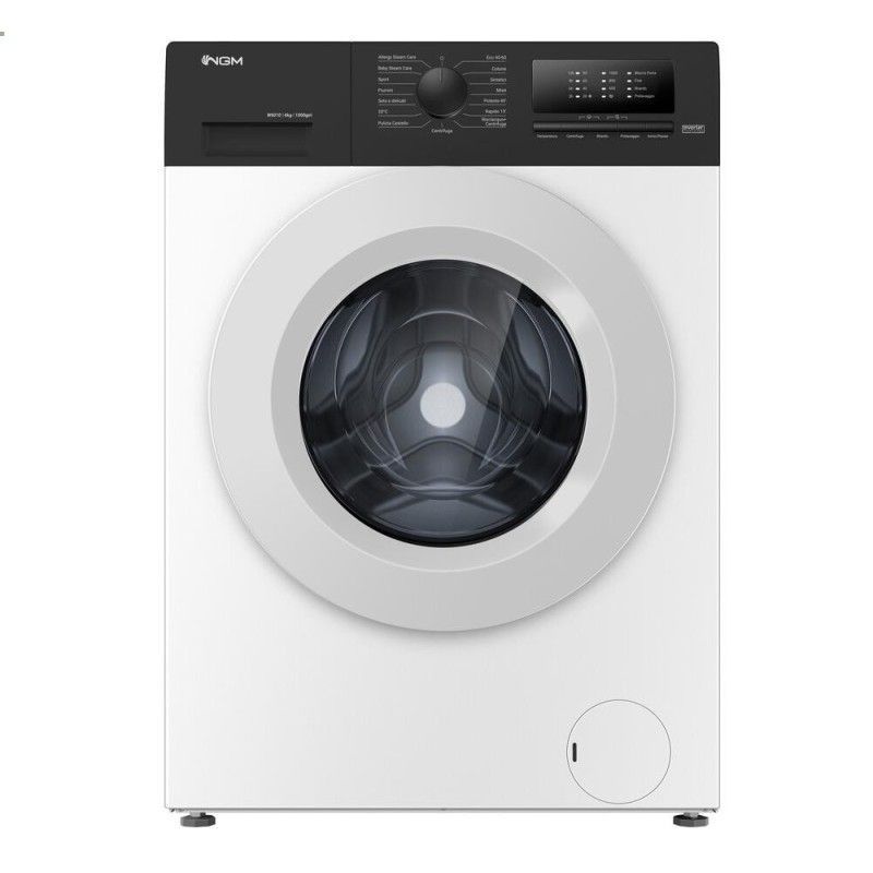 Ngm Lavatrice Slim 6 Kg Classe A Centrifuga 1000 giri Profondità 45,5 cm Inverter Funzione Vapore - NGM W6010