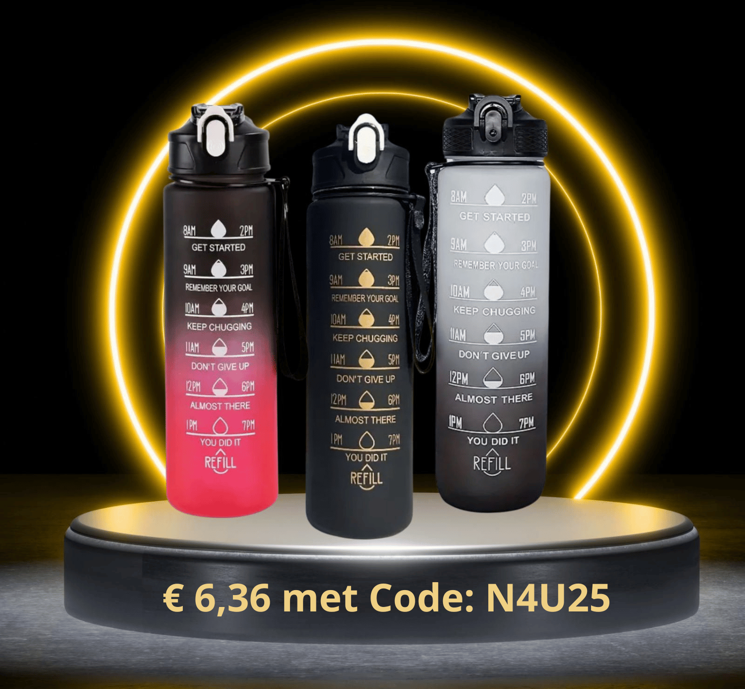 Motivatie ​Waterfles (750 ml)