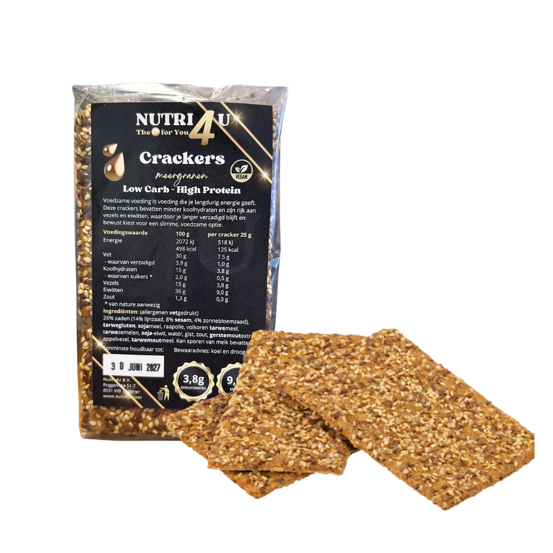 Cracker 4U - Meerzaden 8 stuks (eiwitrijk & koolhydraatarm)