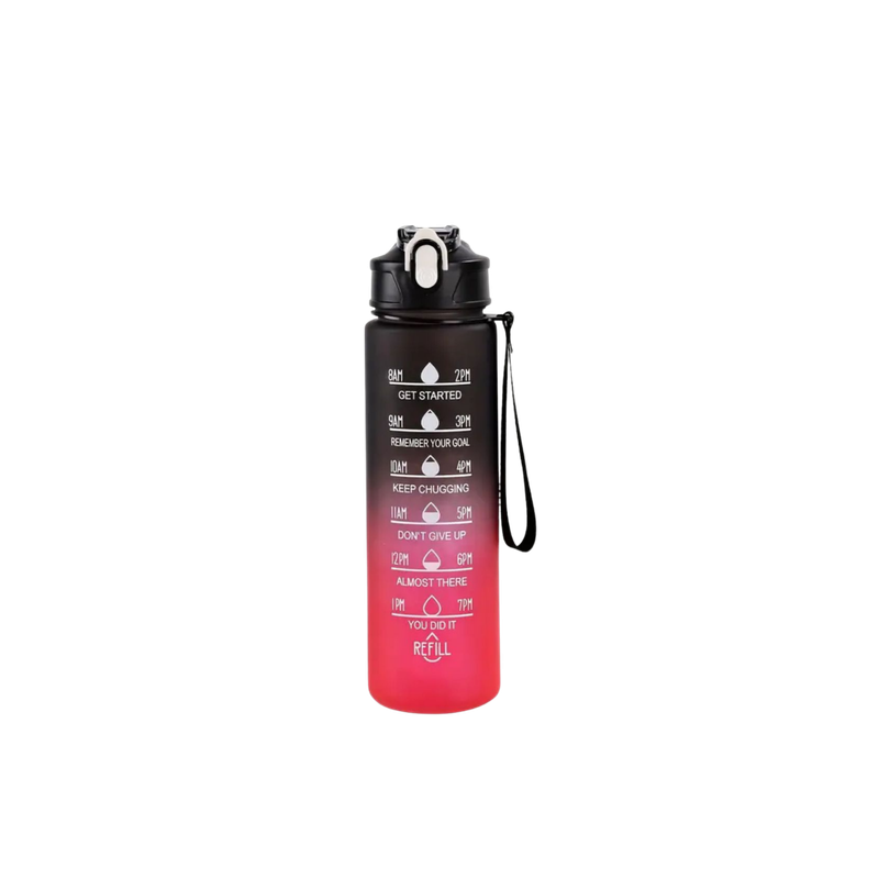 Motivatie ​Waterfles 0,75 liter (rood-zwart)