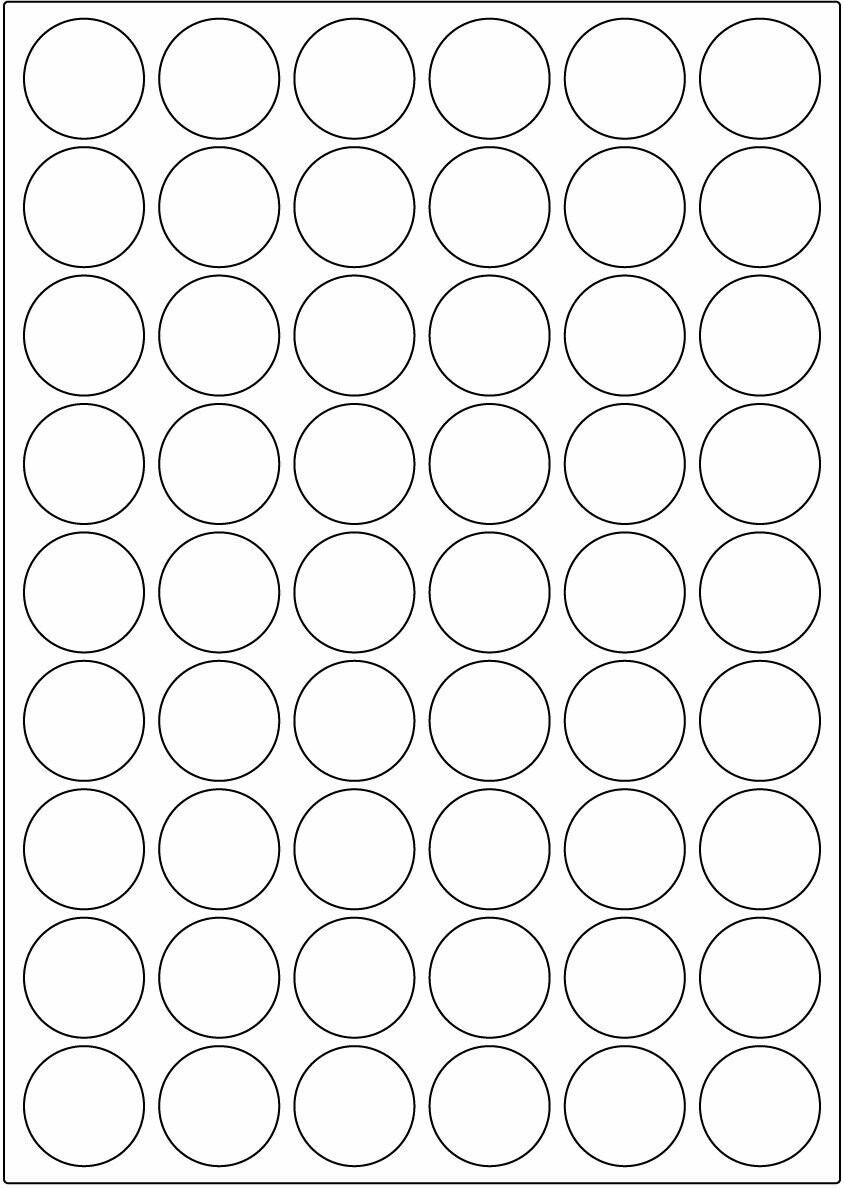 LCI weiß matt / permanent / A4 / 30 mm rund / 100 Blatt
