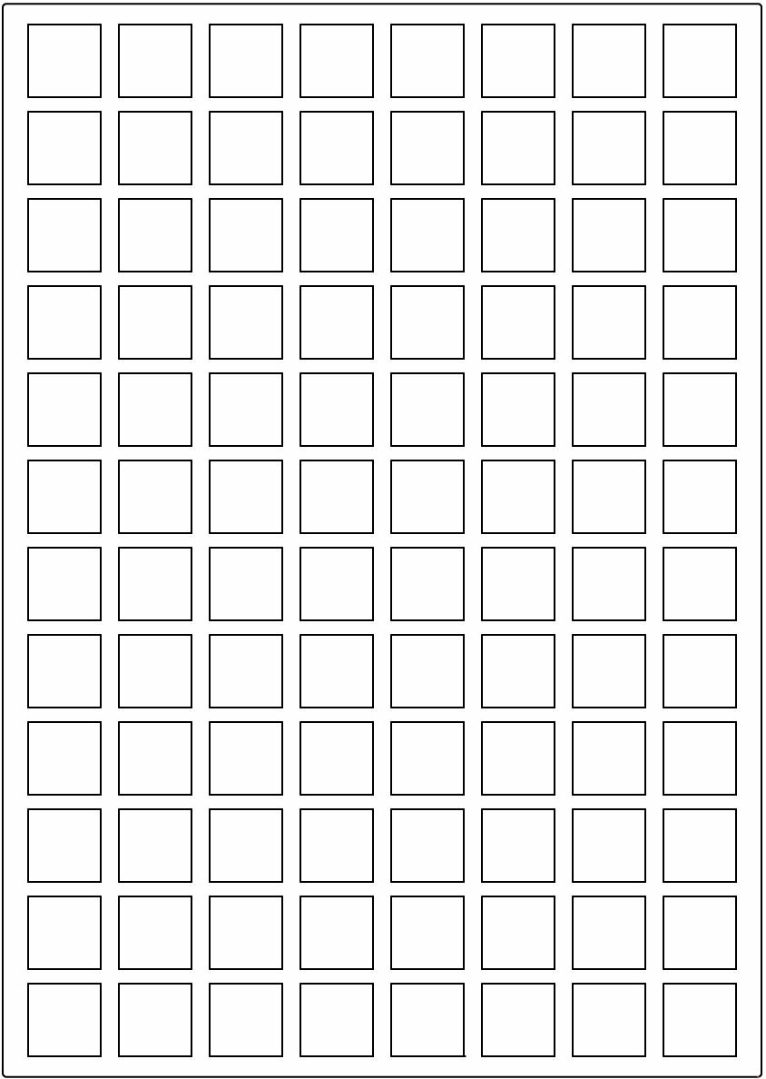 LCI weiß matt / permanent / A4, 20 x 20 mm / 100 Blatt