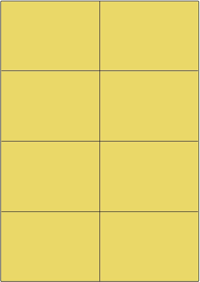 LCI gelb matt / permanent / A4 / 105 x 74,25 mm / 100 Blatt
