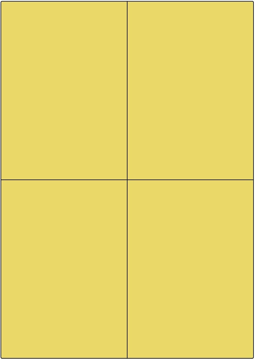 LCI gelb matt / permanent / A4 / 105 x 148,5 mm / 100 Blatt