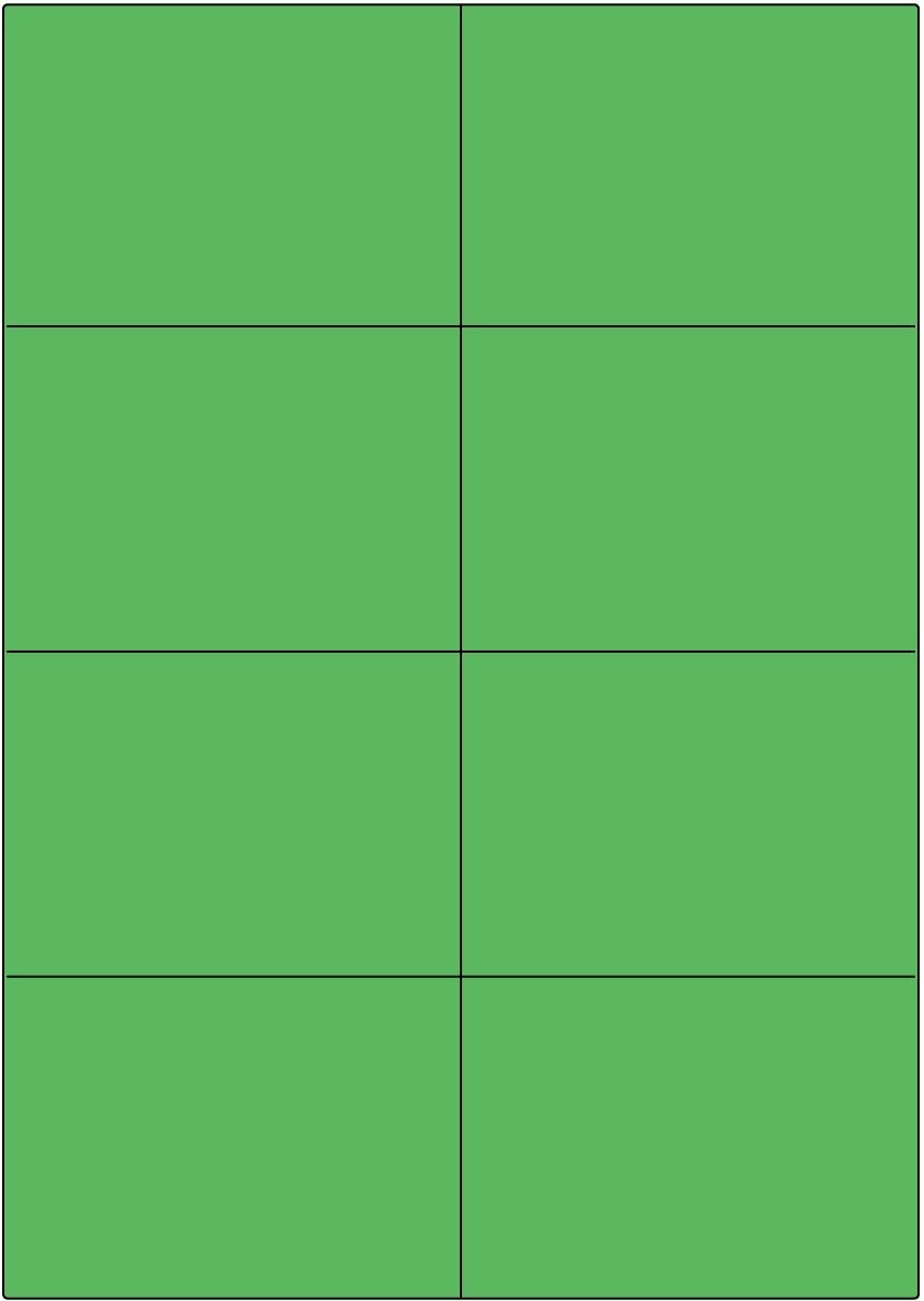 LCI grün matt / permanent / A4 / 105 x 74,25 mm  / 100 Blatt