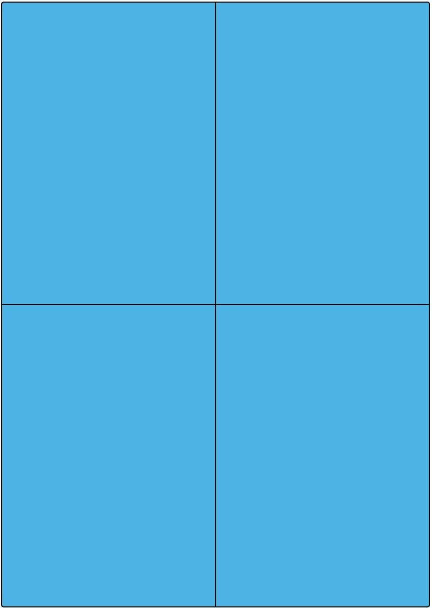 LCI blau matt / permanent / A4 / 105 x 148,5 mm  / 100 Blatt
