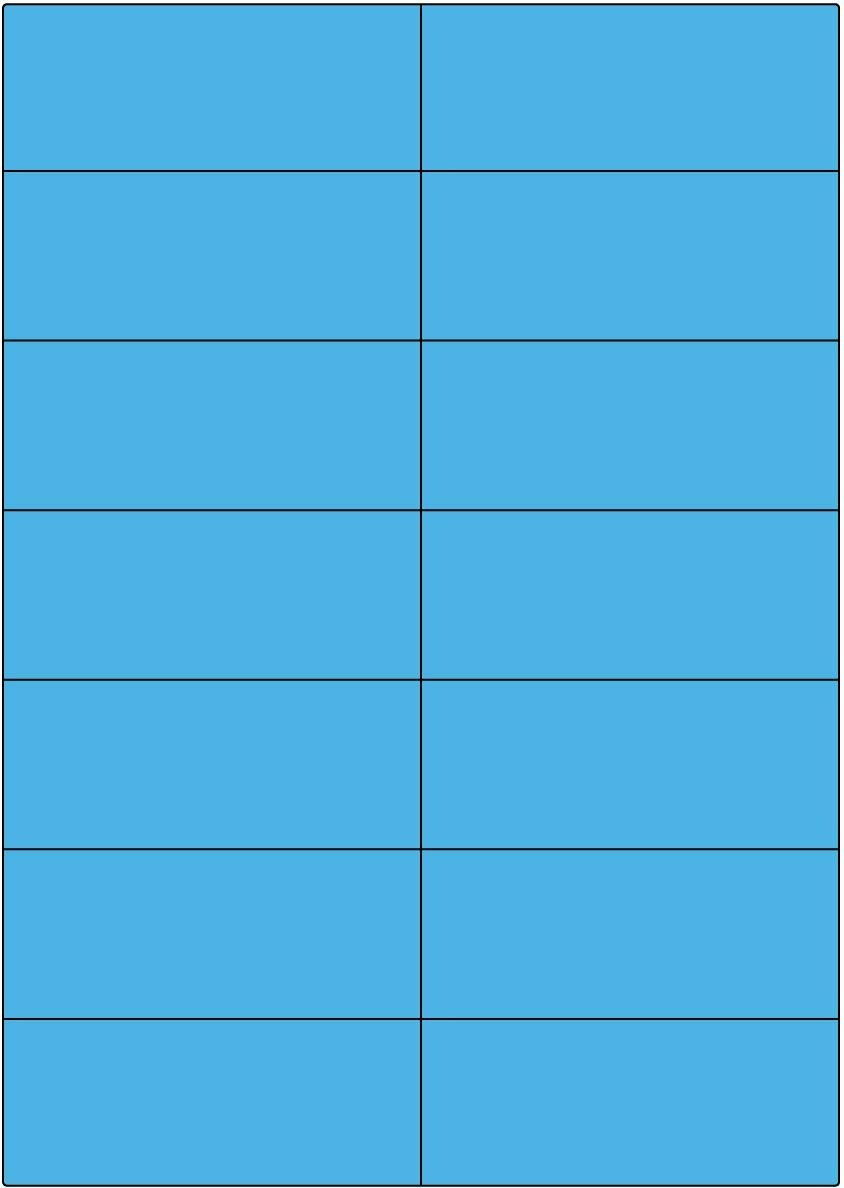 LCI blau matt / permanent / A4 / 105 x 42,4 mm  / 100 Blatt