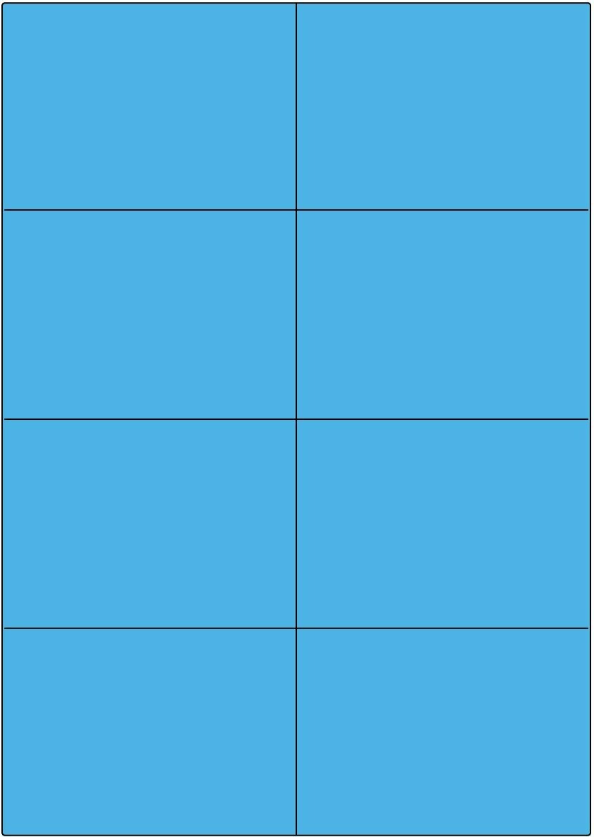 LCI blau matt / permanent / A4 / 105 x 74,25 mm  / 100 Blatt