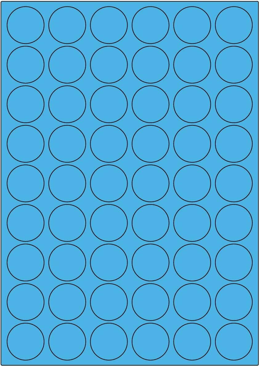 LCI blau matt / permanent / A4 / 30 mm rund / 100 Blatt