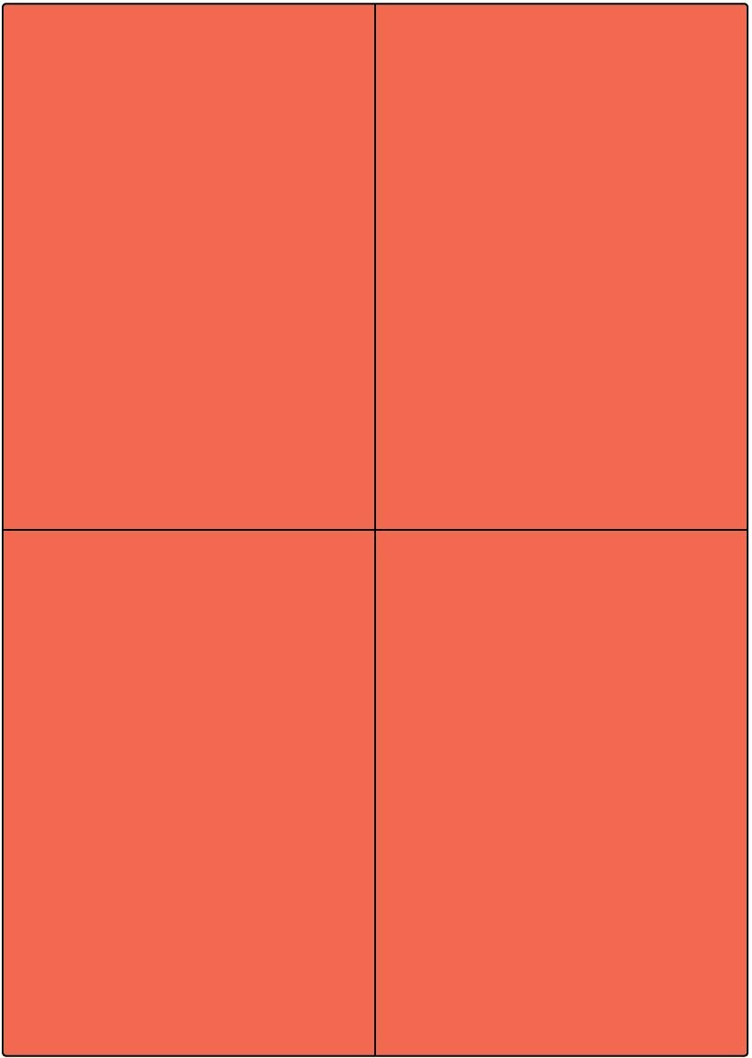 LCI rot matt / permanent / A4 / 105 x 148,5 mm / 100 Blatt