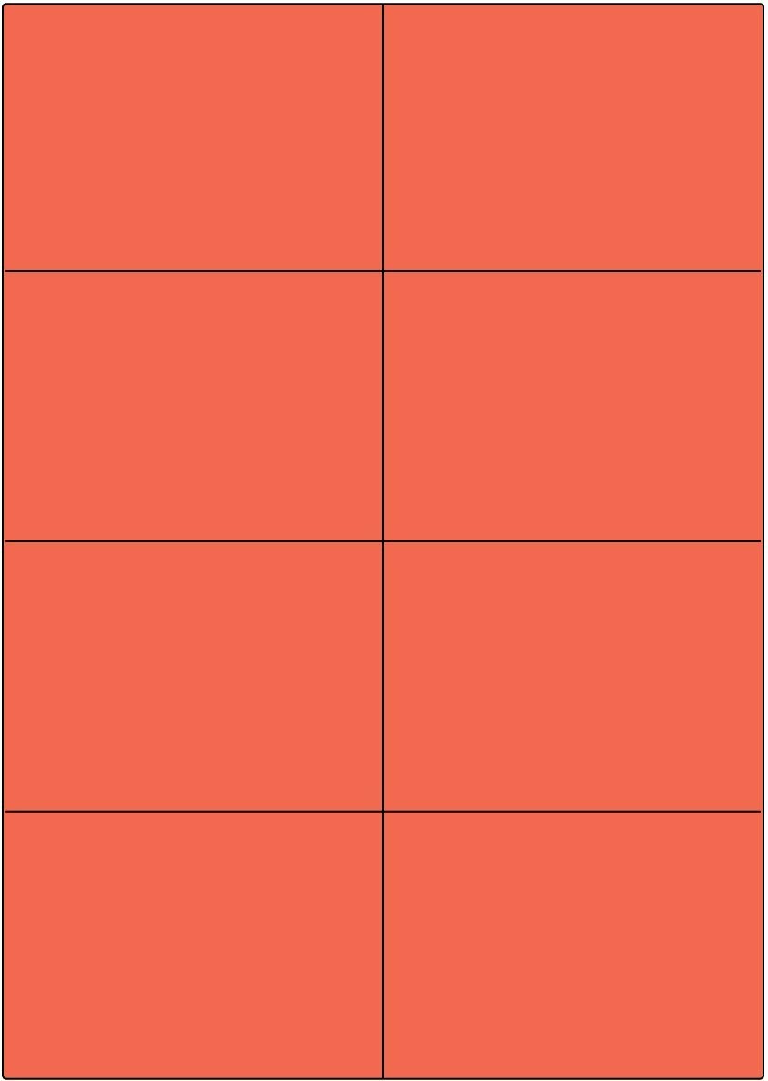 LCI rot matt / permanent / A4 / 105 x 74,25 mm / 100 Blatt