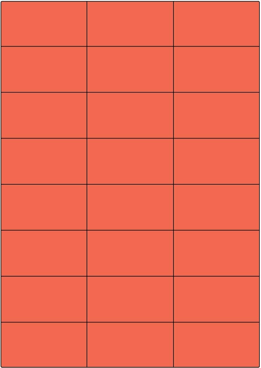 LCI rot matt / permanent / A4 / 70 x 37,1 mm / 100 Blatt