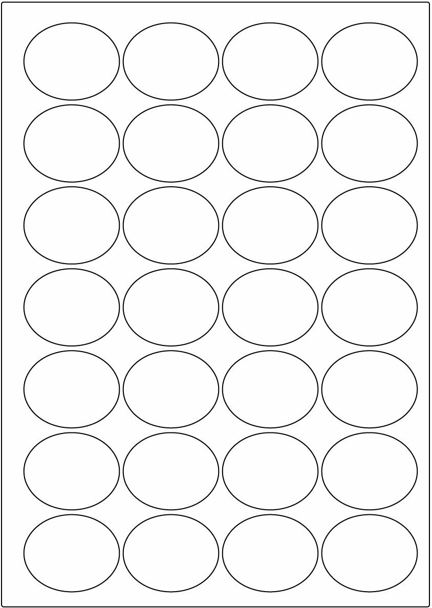 Offset-Laser weiß matt / permanent / BA4 / 38 x 47 mm oval / 200 Blatt