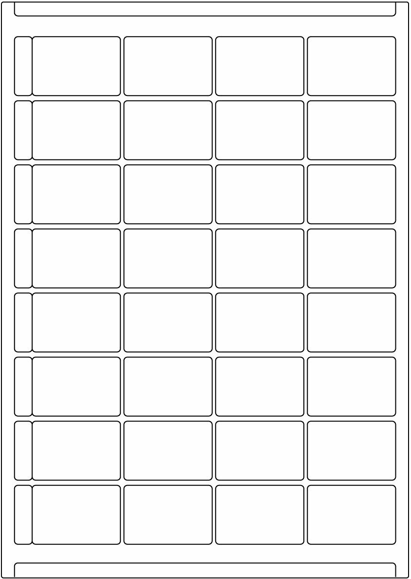 Offset weiß matt / permanent / BG / 34 x 51 mm / 200 Blatt