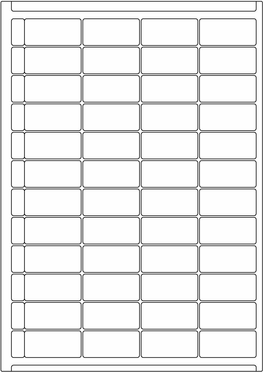 Offset weiß matt / permanent / BG / 24 x 51 mm / 200 Blatt