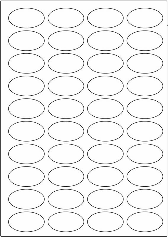 Offset-Laser weiß matt / permanent / BA4 / 25 x 45 mm oval / 200 Blatt