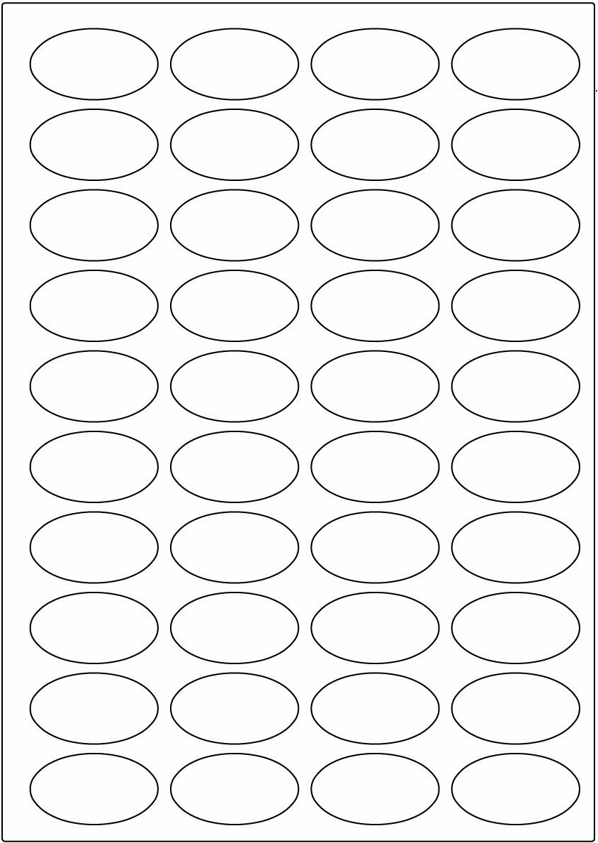 Offset-Laser weiß glänzend / permanent / BA4 / 25 x 45 mm oval / 200 Blatt