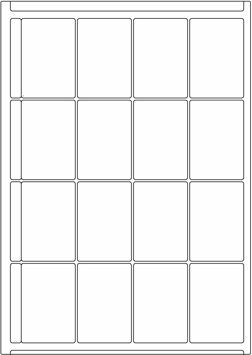 Offset weiß matt / permanent / BG / 51 x 75 mm / 200 Blatt