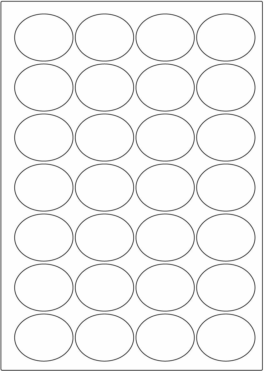Offset-Laser weiß glänzend / permanent / BA4 / 38 x 47 mm oval / 200 Blatt