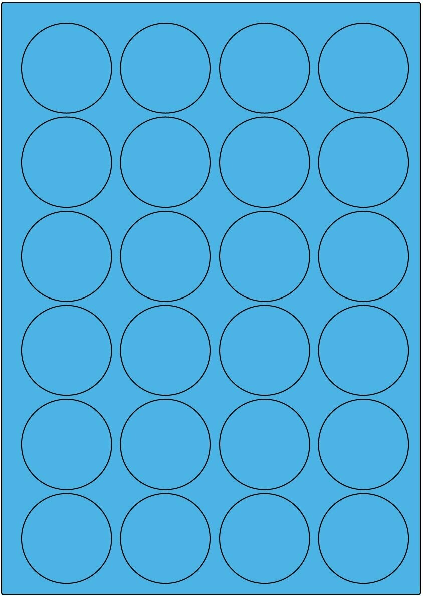 Offset-Laser blau matt / permanent / BA4 / 45 mm rund / 200 Blatt