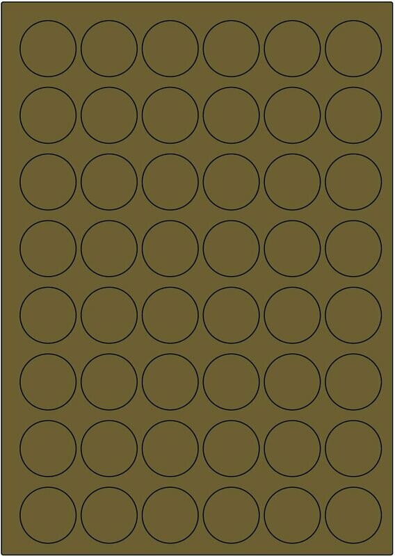 Offset gold matt / permanent / BA4 / 30 mm rund / 200 Blatt Offset gold matt / permanent / BA4 / 30 mm rund / 200 Blatt