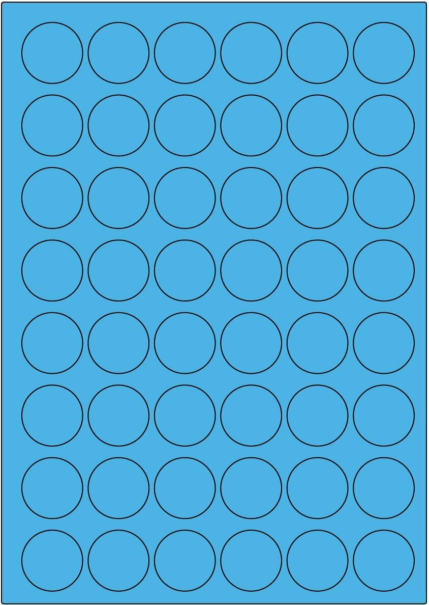 Offset-Laser blau matt / permanent / BA4 / 30 mm rund / 200 Blatt