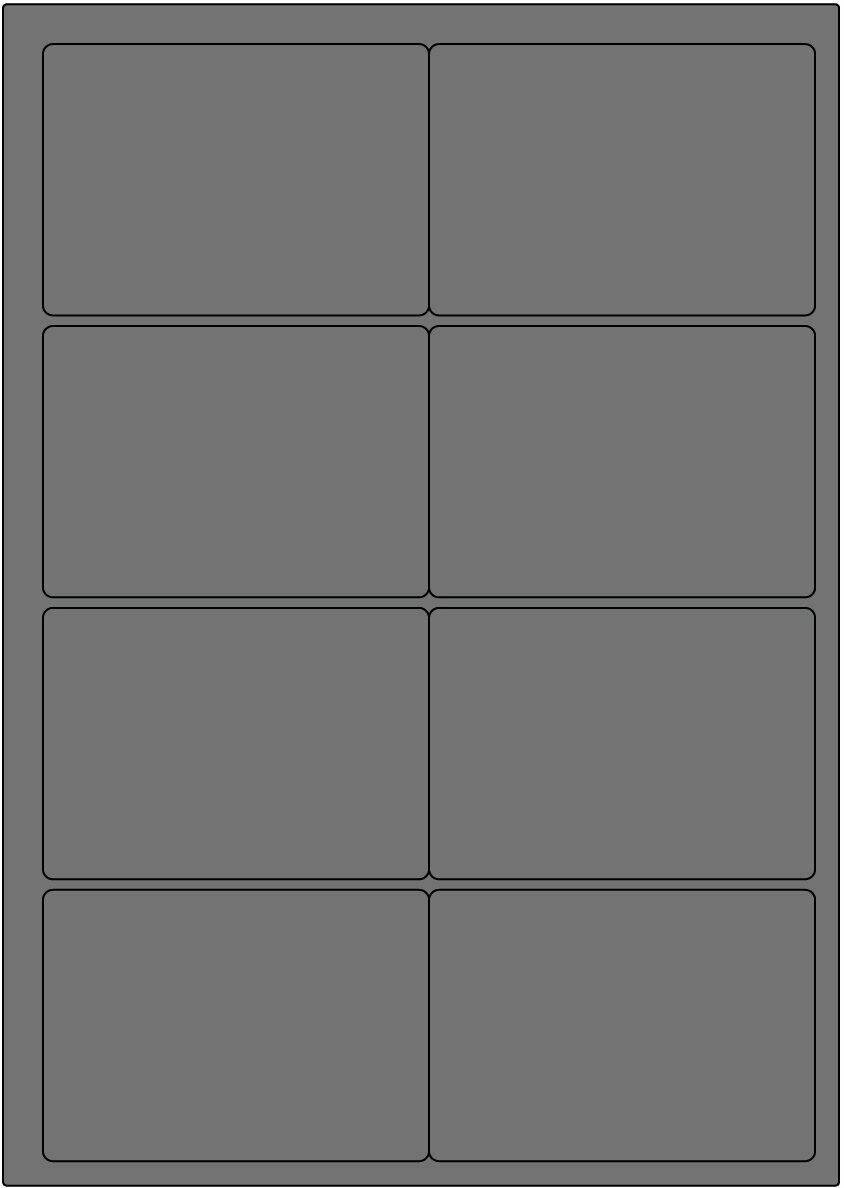 Offset silber matt / permanent / BA4 / 68 x 97 mm / 200 Blatt