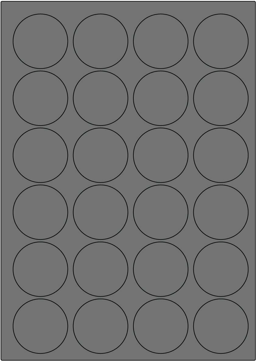 Offset silber matt / permanent / BA4 / 45 mm rund / 200 Blatt