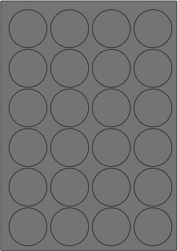 Offset silber matt / permanent / BA4 / 45 mm rund / 200 Blatt Offset silber matt / permanent / BA4 / 45 mm rund / 200 Blatt