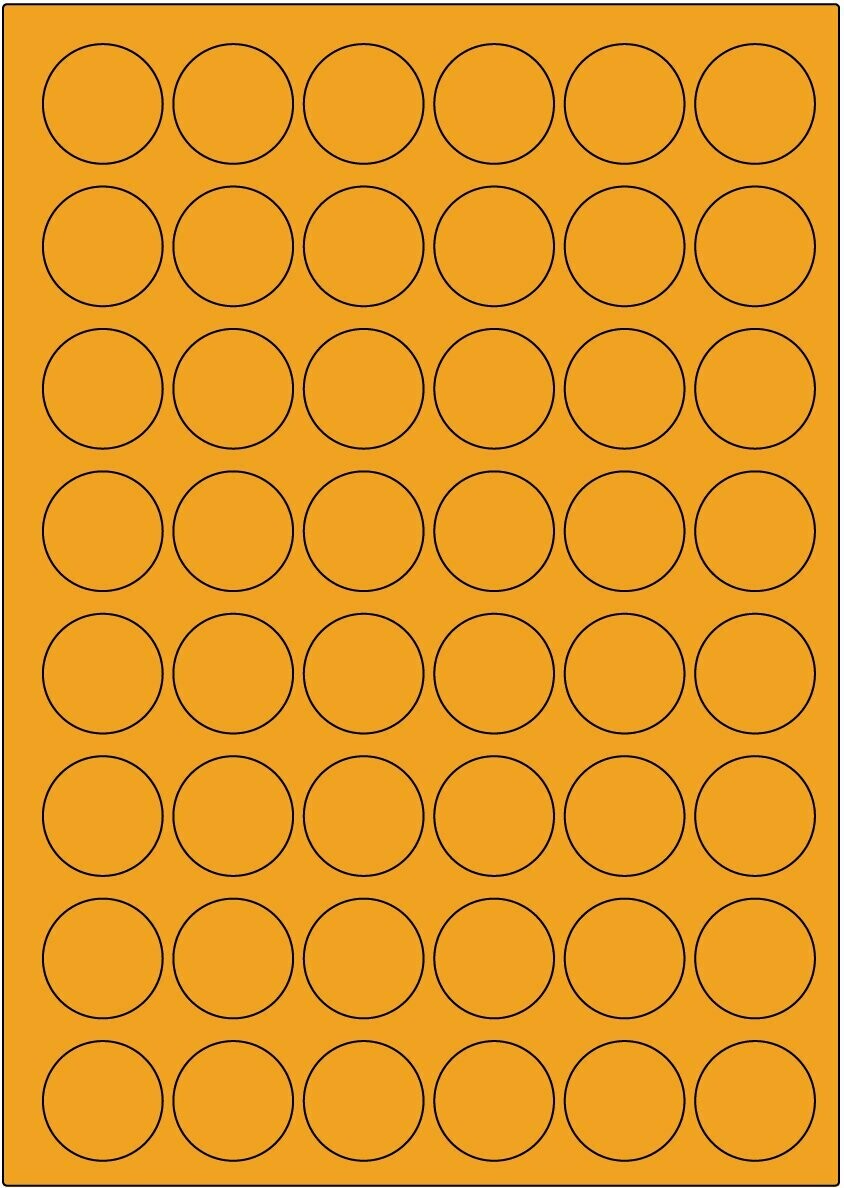 Offset Leucht orange / permanent / BA4 / 30 mm rund / 200 Blatt