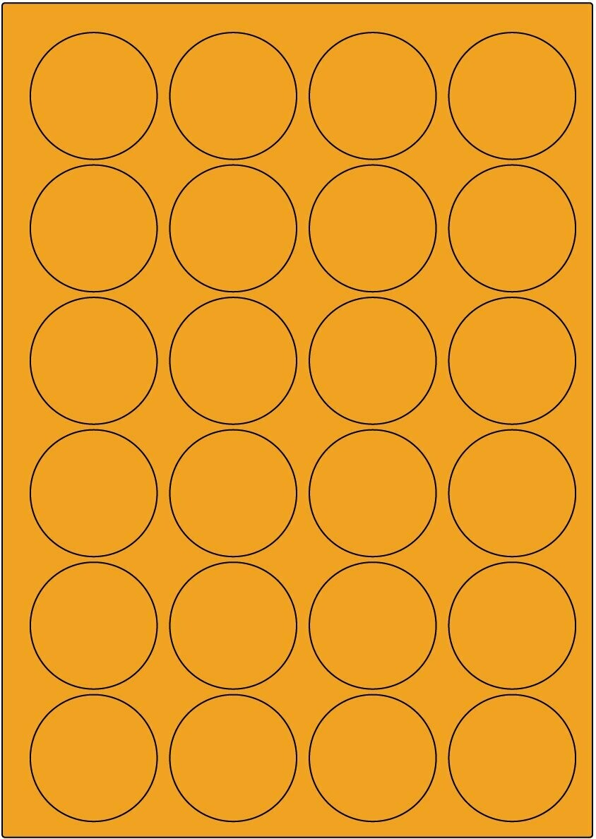 Offset Leucht orange / permanent / BA4 / 45 mm rund / 200 Blatt