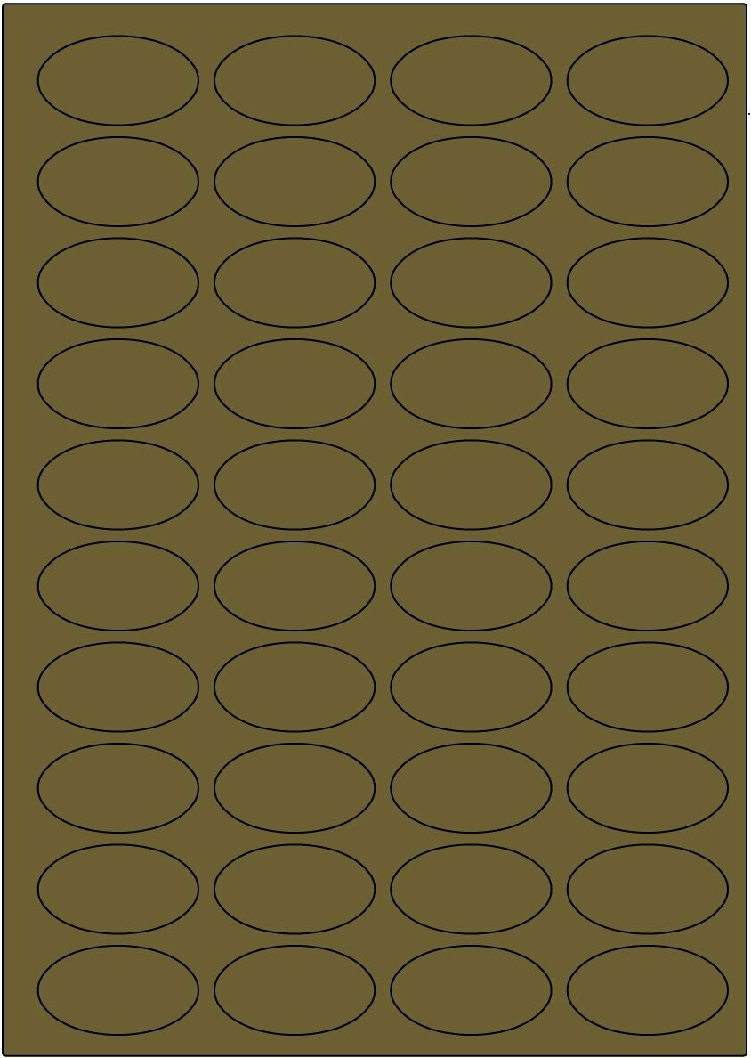 Offset gold matt / permanent / BA4 / 25 x 45 mm oval / 200 Blatt