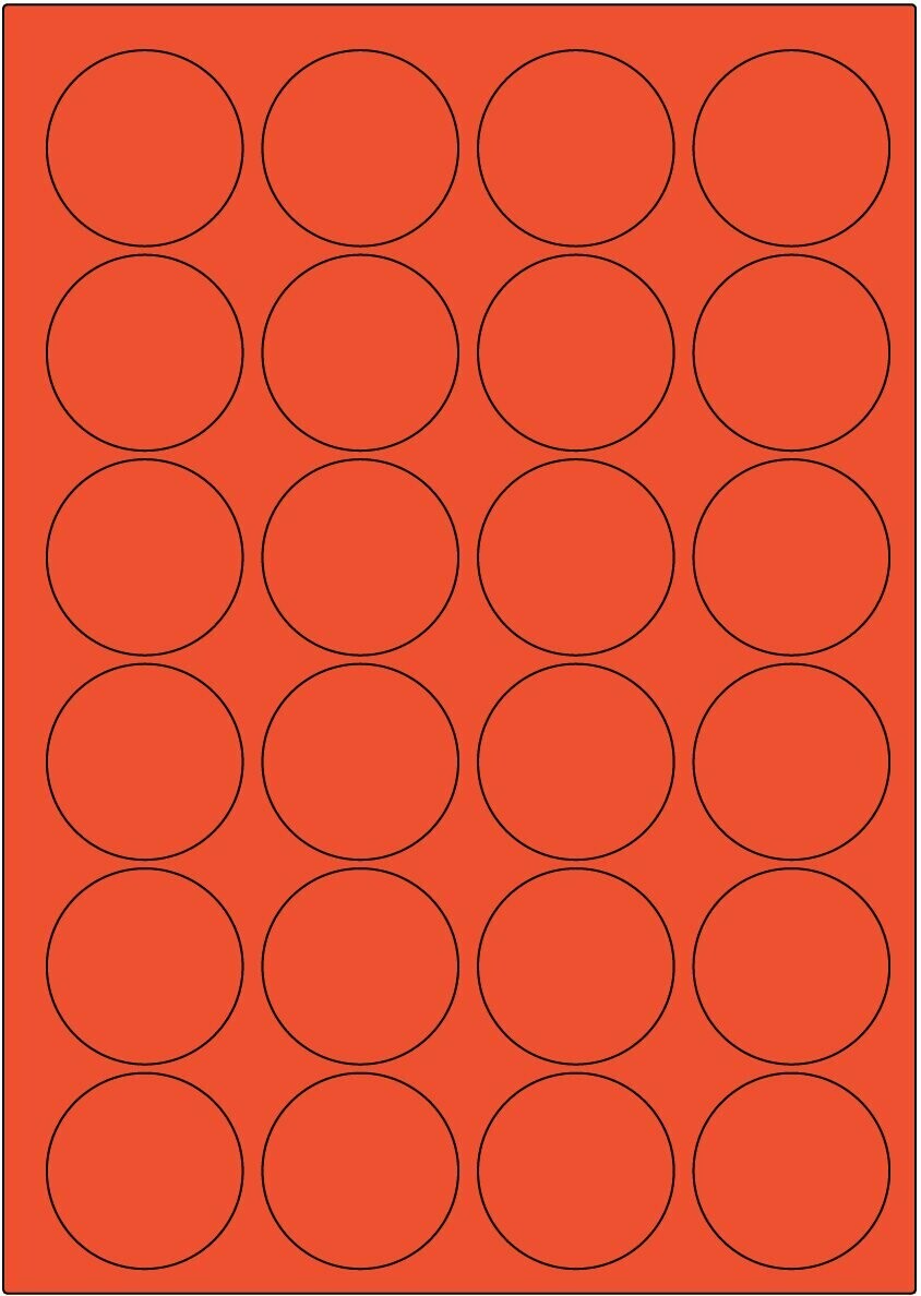 Offset-Laser Leucht rot / permanent / BA4 / 45 mm rund / 200 Blatt