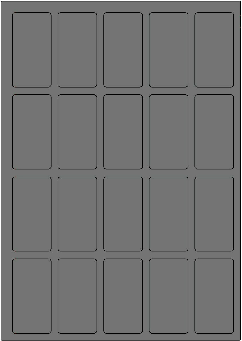 Offset silber matt / permanent / BA4 / 34 x 65 mm / 200 Blatt