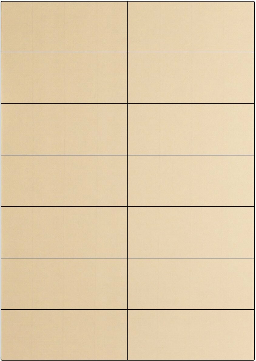 Vergé Creme / permanent / A4 / 105 x 42,4 mm / 100 Blatt