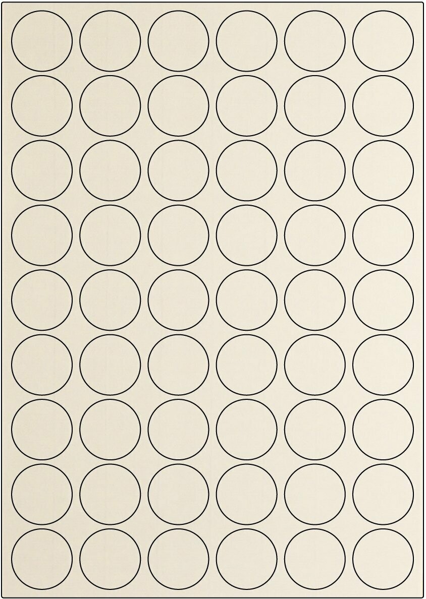 Vergé White / permanent / A4 / 30 mm rund / 100 Blatt