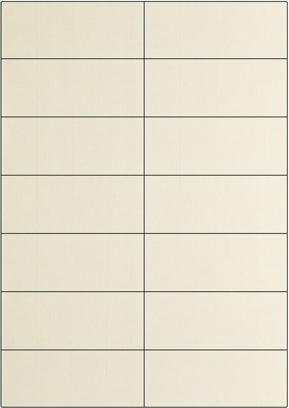 Vergé White / permanent / A4 / 105 x 42,4 mm / 100 Blatt Vergé White / permanent / A4 / 105 x 42,4 mm / 100 Blatt