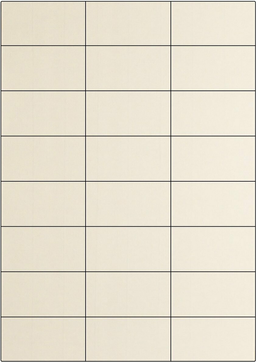 Vergé White / permanent / A4 / 70 x 37,1 mm / 100 Blatt