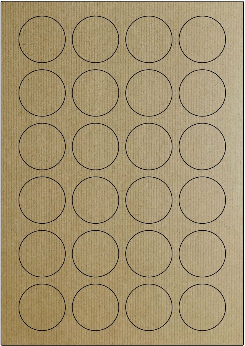Natural Wood / permanent / A4 / 40 mm rund / 100 Blatt