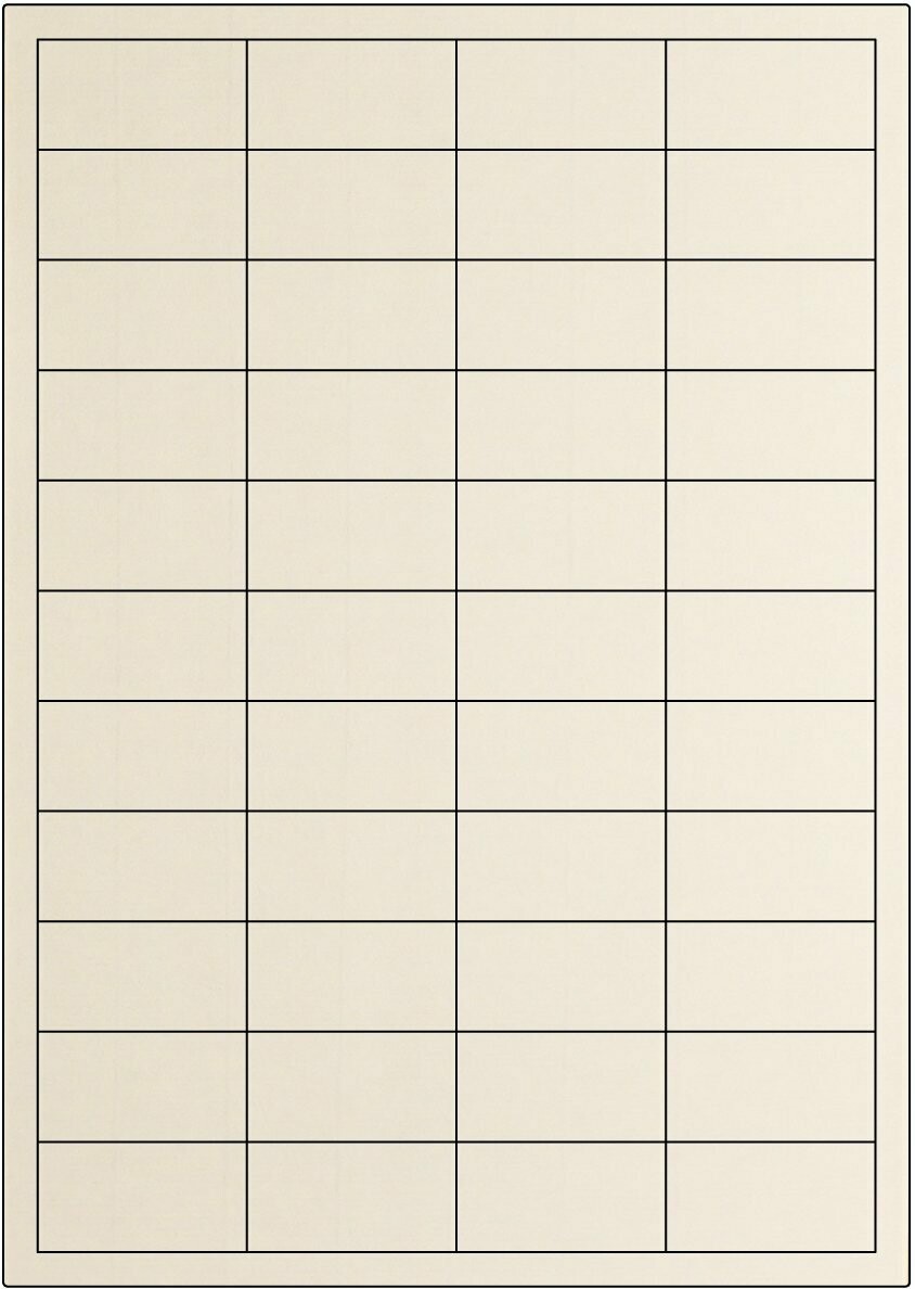 Vergé White / permanent / A4 / 48,3 x 25,4 mm / 100 Blatt