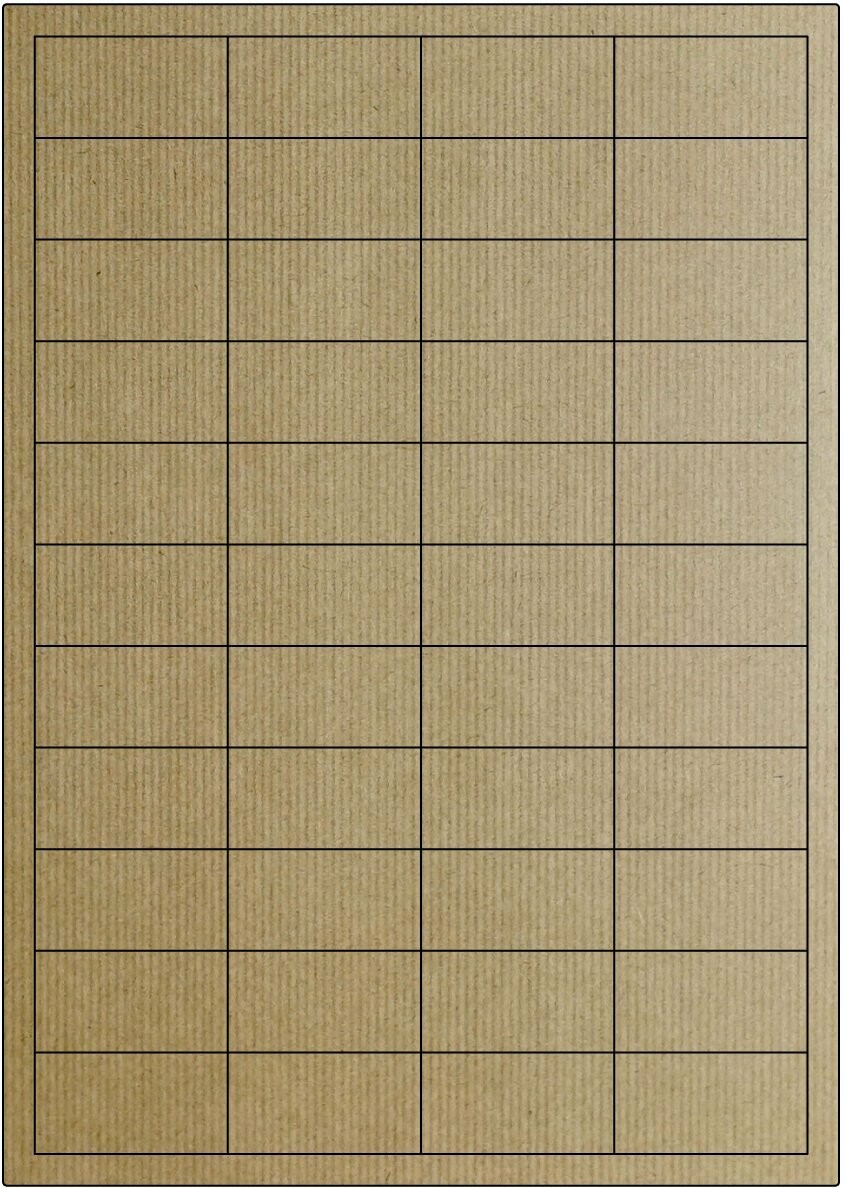 Natural Wood / permanent / A4 / 48,3 x 25,4 mm / 100 Blatt