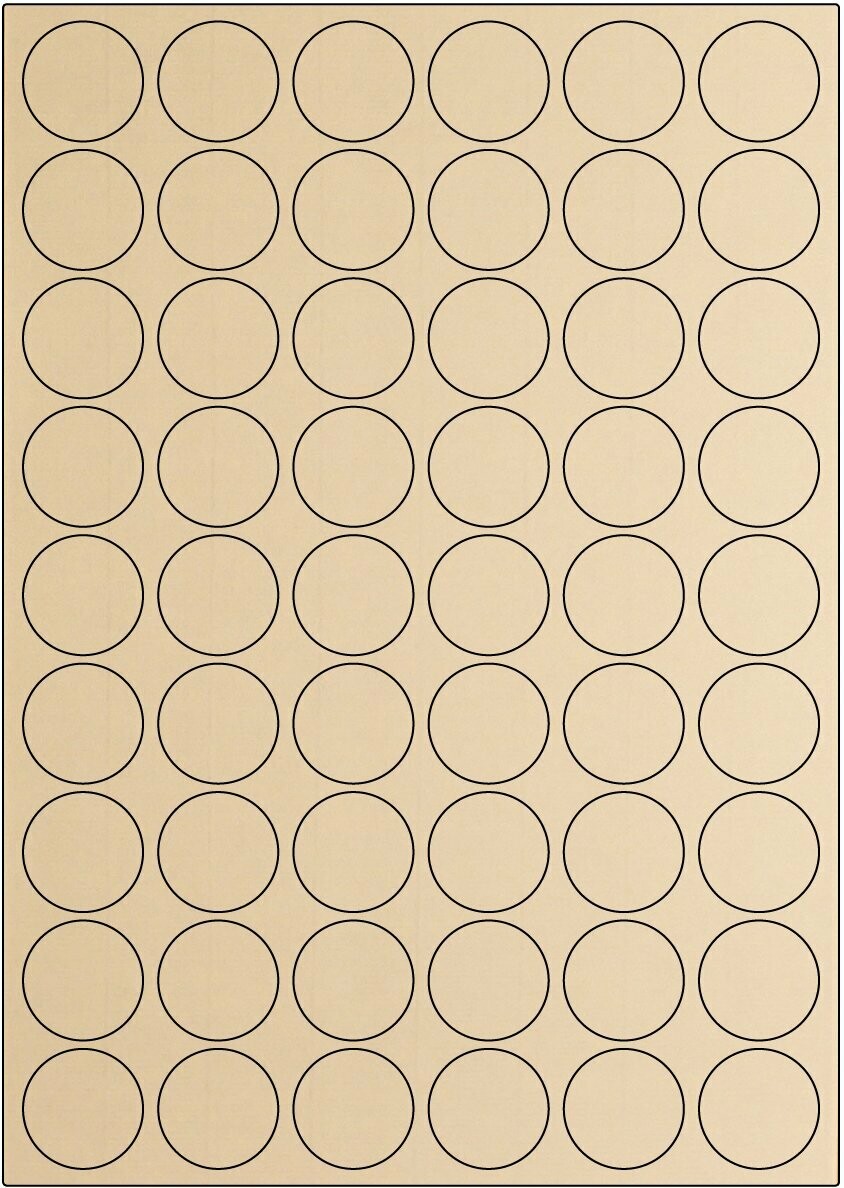 Vergé Creme / permanent / A4 / 30 mm rund / 100 Blatt