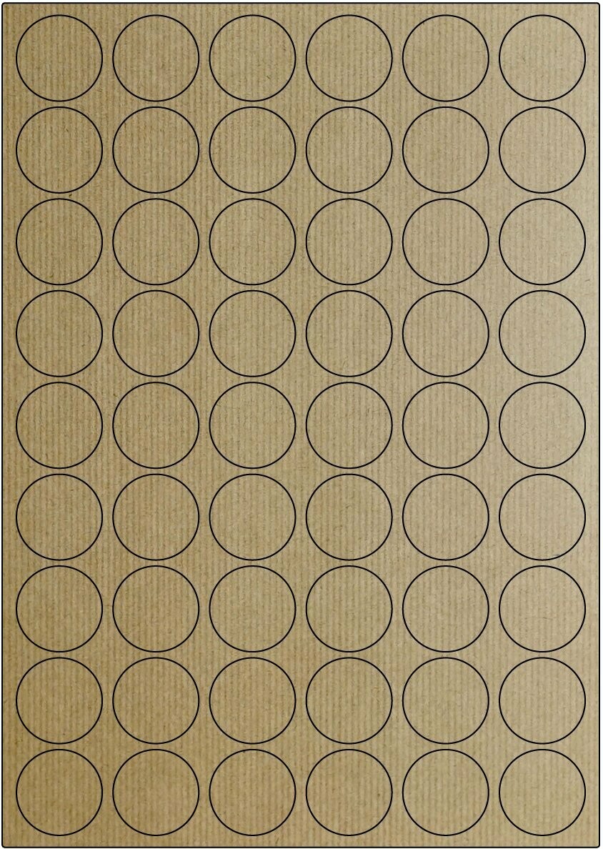 Natural Wood / permanent / A4 / 30 mm rund / 100 Blatt