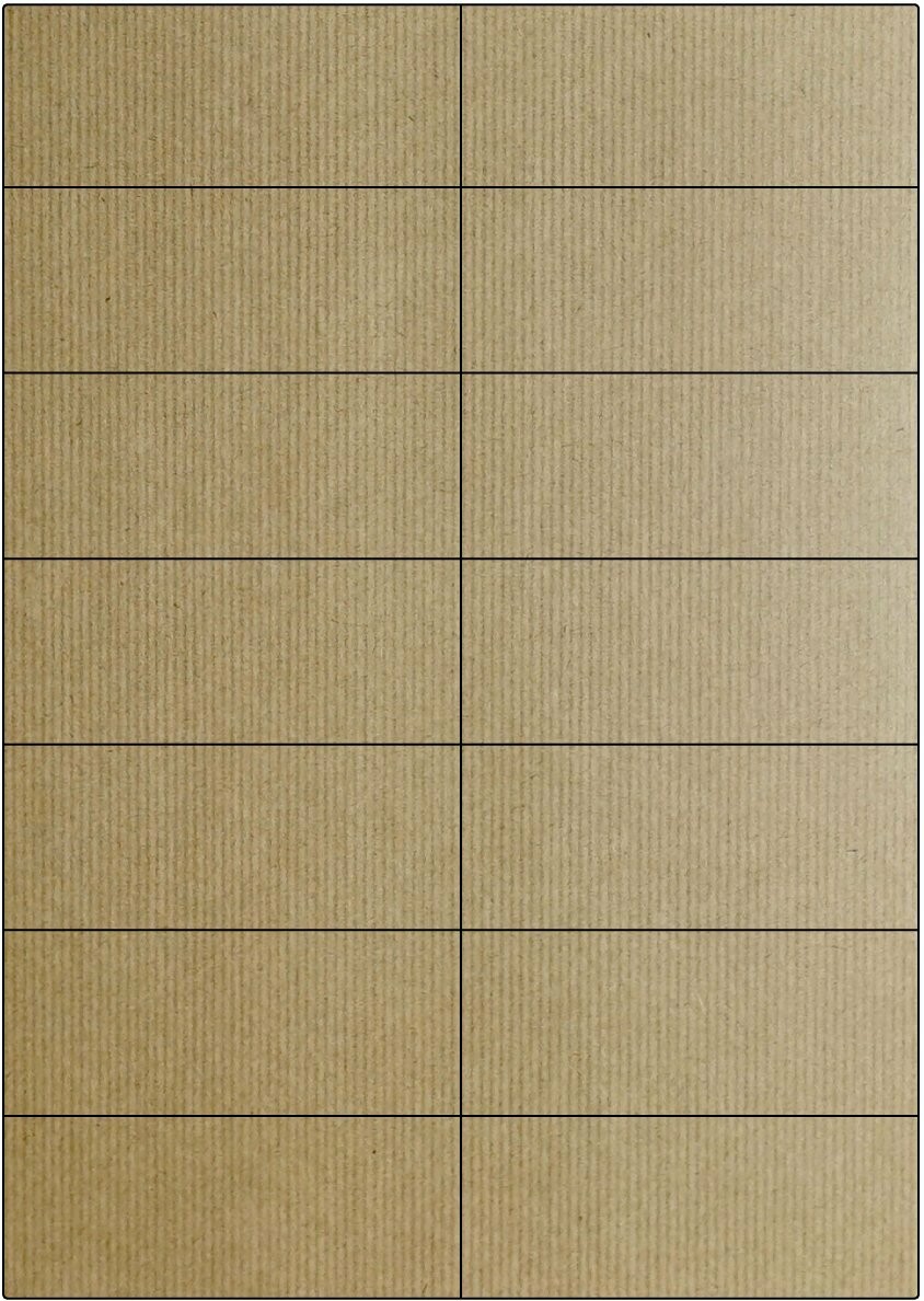 Natural Wood / permanent / A4 / 105 x 42,4 mm / 100 Blatt