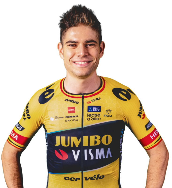 Maillot TEAM JUMBO VISMA de Wout Van Aert 2023 Maillot TEAM JUMBO VISMA de Wout Van Aert 2023