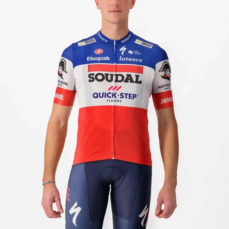 Maillot Castelli Competizione Champion de France Soudal Quick step 2023 Maillot Castelli Competizione Champion de France Soudal Quick step 2023