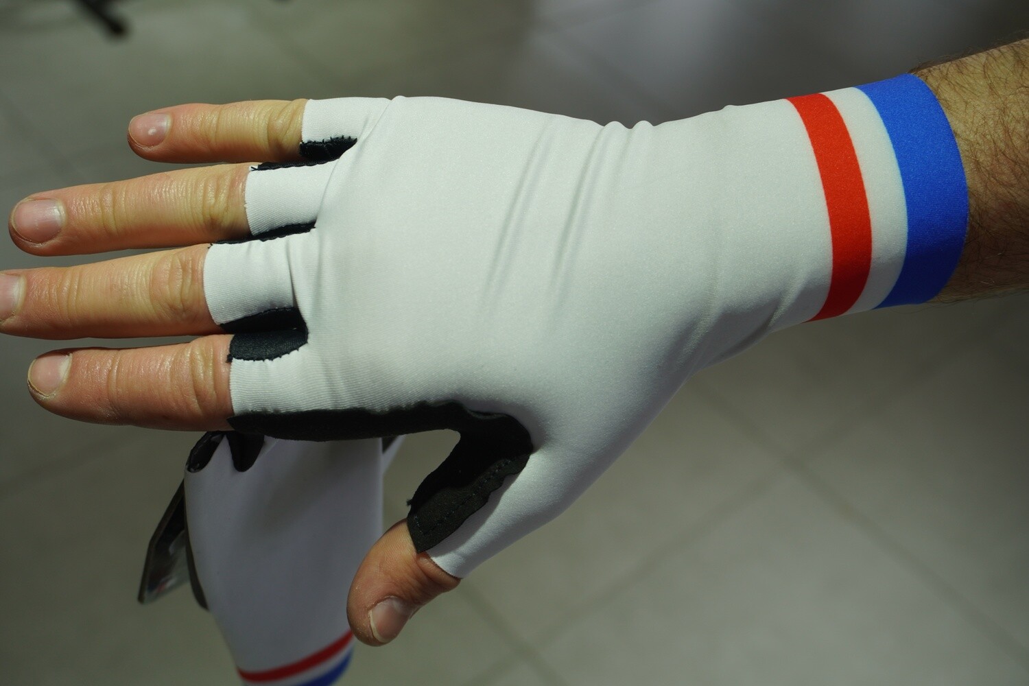 Gants cycliste d'été confort blanc