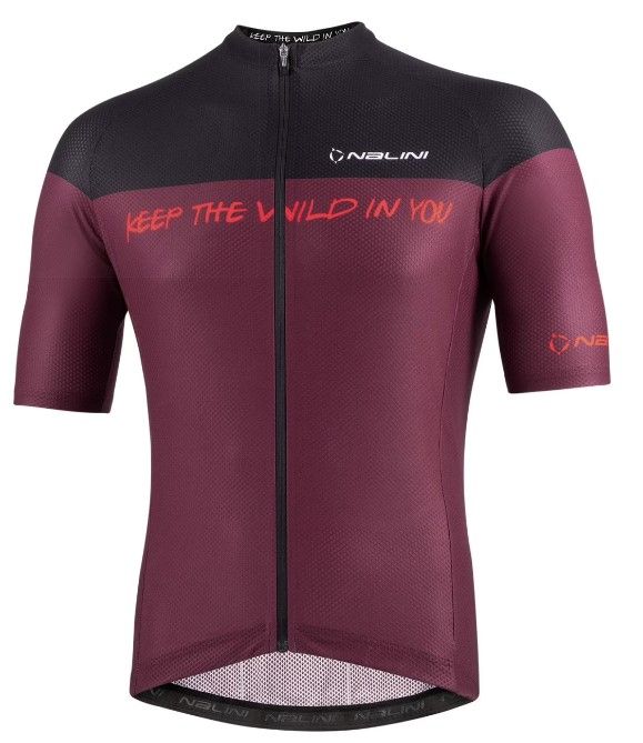 Nalini New Cross Jersey aero Black/bordeaux DESTOCK Nalini New Cross Jersey aero Black/bordeaux DESTOCK