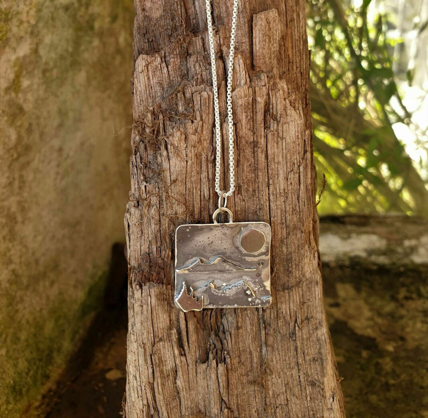 N691 Moonlit Landscape pendant